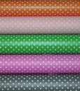 vinyl color options with white polka dots