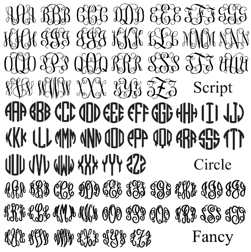 Monogram Font Options