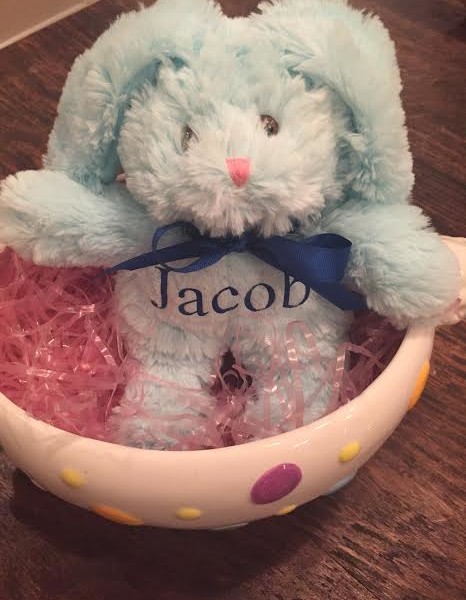 Blue Bunny...new this year!  Royal Blue Name/Ribbon