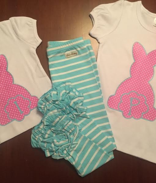 Bright Pink with White Polka Dot (Vinyl 1)  and Cyan (Vynyl 2)