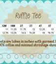 Size Chart for Short Sleeve Ruffle (runs bigger than other styles offered)