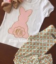 Light Pink with White Polka Dot (vinyl 1) and Gold (vinyl 2)