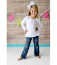 Girls Long Sleeve Ruffle Shirt
