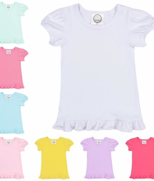 Short Sleeve Ruffle Shirt Color Options
