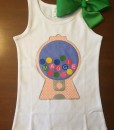 Gumball Machine shirt personalized with child's name.