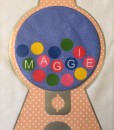 Gumball Machine shirt personalized with child's name.