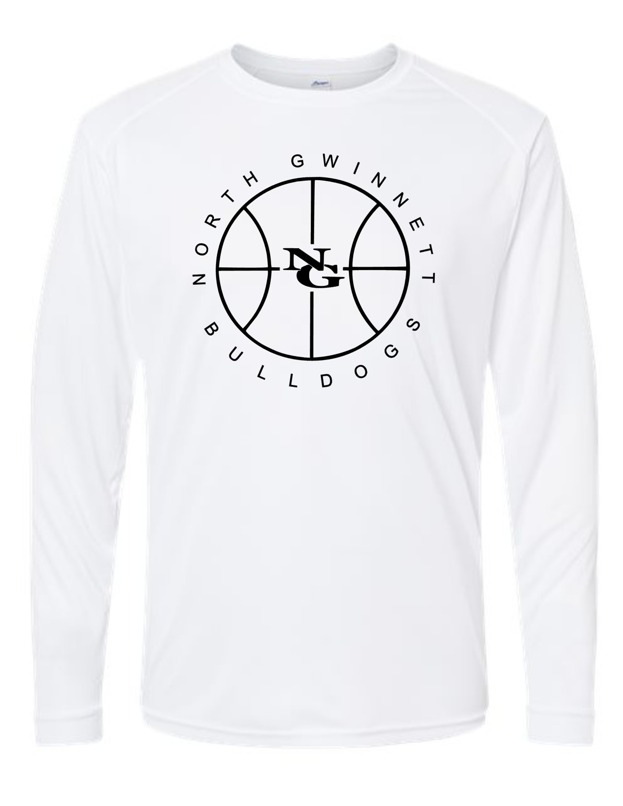 NG Basketball - Russel Ringspun Cotton Long Sleeve Tee - YOUTH + ADULT ...